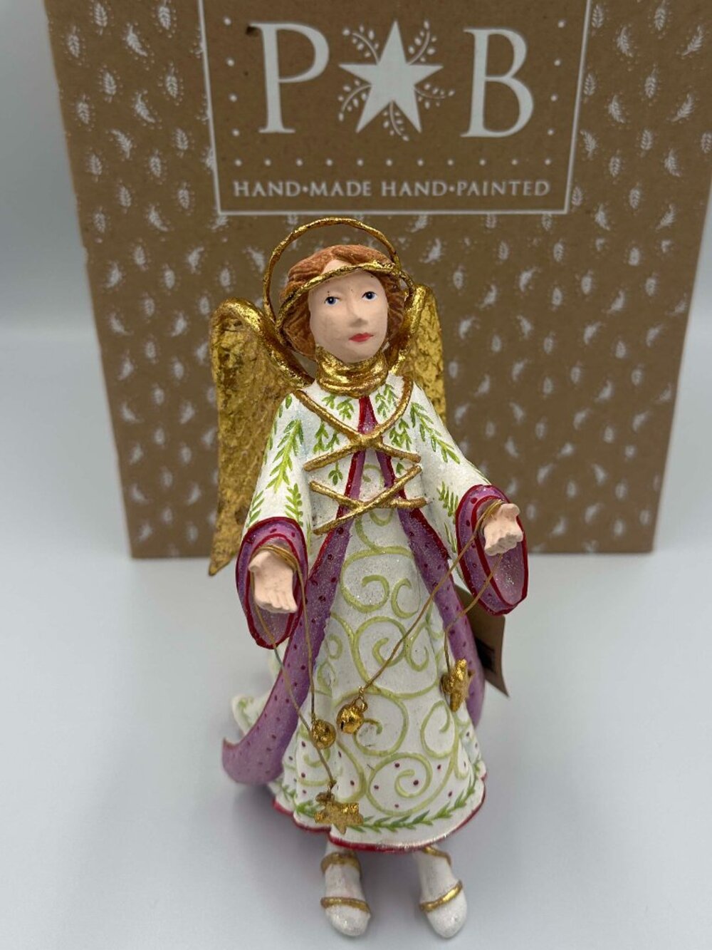 MacKenzie-Childs Patience Brewster Rejoicing Angel Krinkles Figurine w/Box